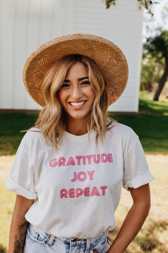 Gratitude Joy Repeat Tee